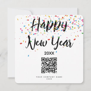 Happy New Year Corporate Business QR Code Holiday