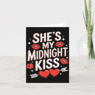 Happy New Year Couples She's My Midnight Kiss Vale Card