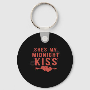 Happy New Year Couples She's My Midnight Kiss Vale Key Ring