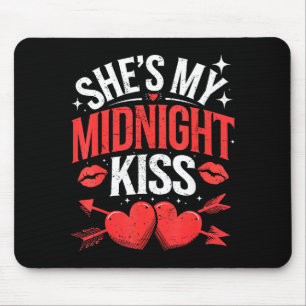 Happy New Year Couples She's My Midnight Kiss Vale Mouse Mat