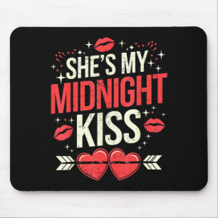 Happy New Year Couples She's My Midnight Kiss Vale Mouse Mat