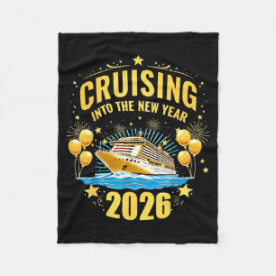 Happy New Year Cruise 2026 Party Trip Cruising Int Fleece Blanket