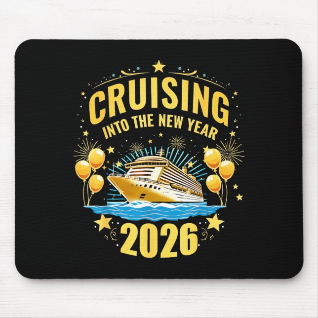 Happy New Year Cruise 2026 Party Trip Cruising Int Mouse Mat (Front)