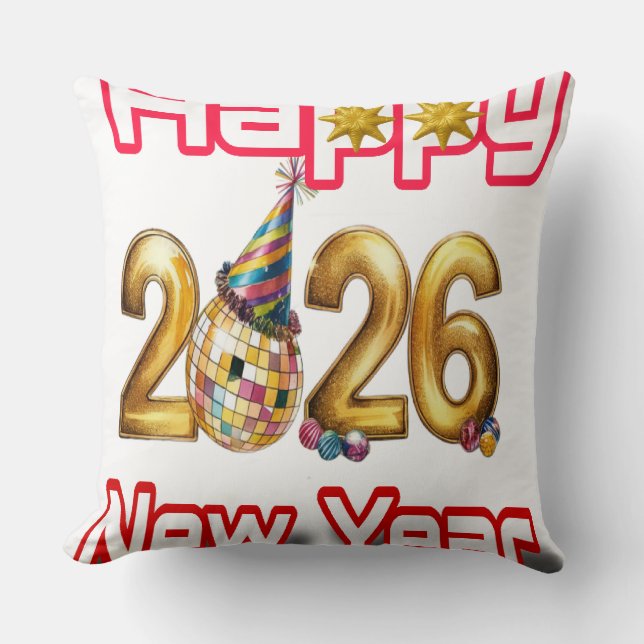 Happy New year  Cushion (Front)
