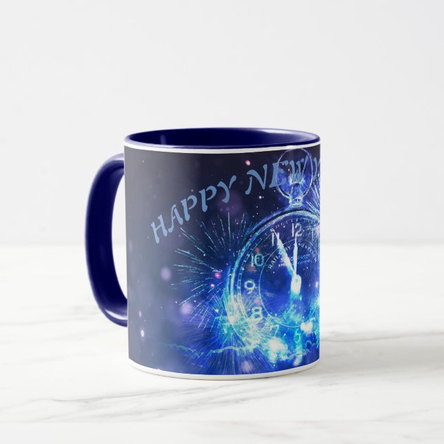 Happy New Year custom gift mug 2025 (Front Left)
