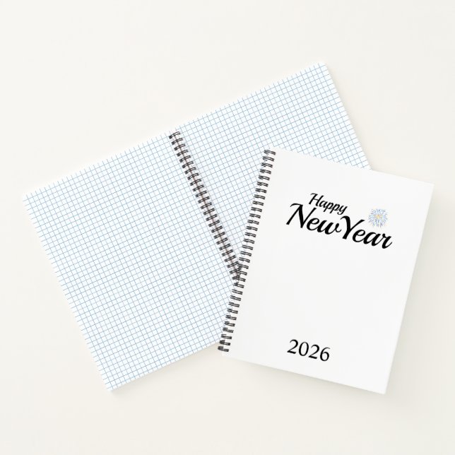 Happy New Year Custom Present Notebook (Inside)