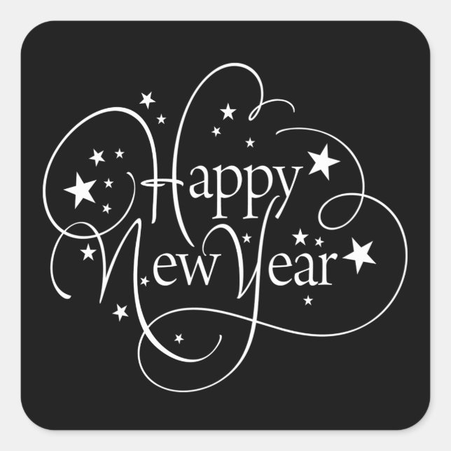 Happy New Year Custom Sticker (Front)