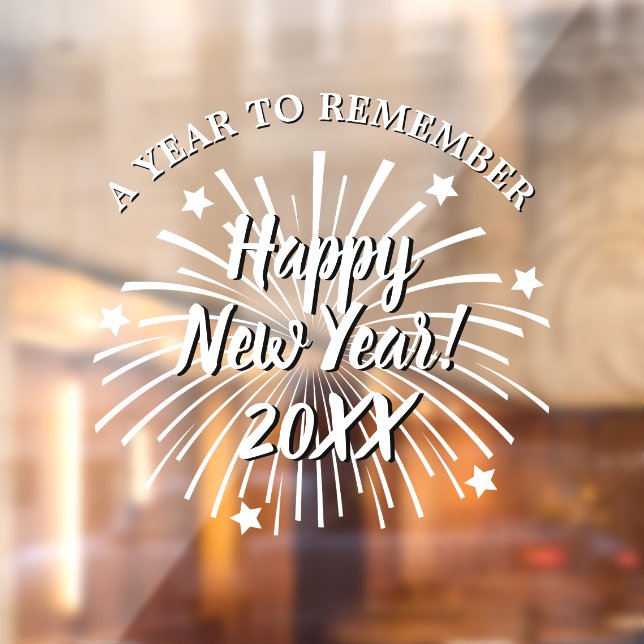 Happy New Year custom Window Cling shop decoration (Sheet 2)