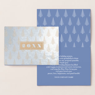 Happy New Year Custom Year Luxury Real Foil Card