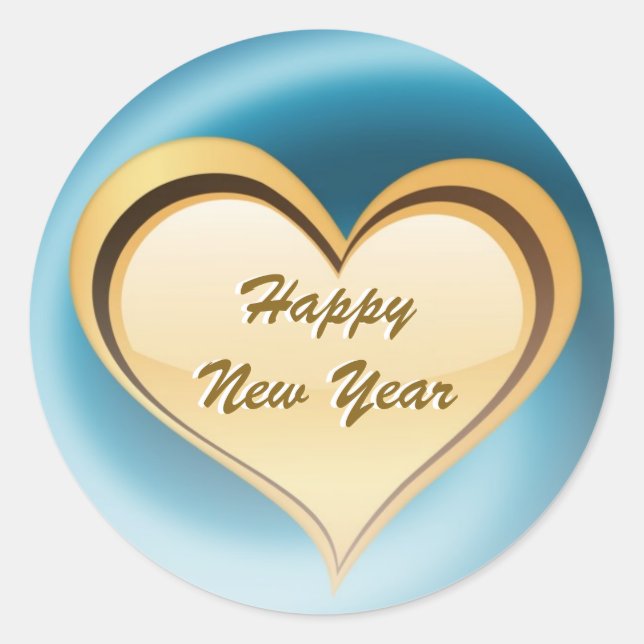 Happy New Year Customisable Sticker (Front)
