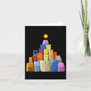 Happy New Year, Cute Funny Christmas Cats Decorati Card