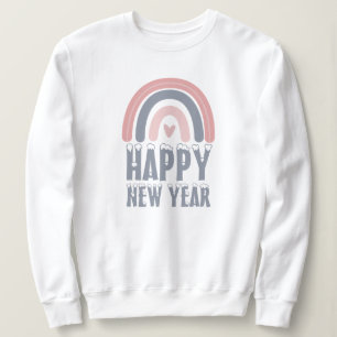 Happy New Year Cute Pastel colour Rainbow Sweatshirt