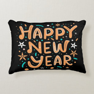 Happy New Year Decorative Cushion