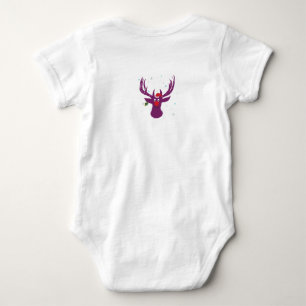 Happy New year  Deer Baby Jersey Bodysuit, White Bodysuit
