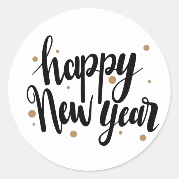 Happy New Year Stickers &amp; Labels | Zazzle UK