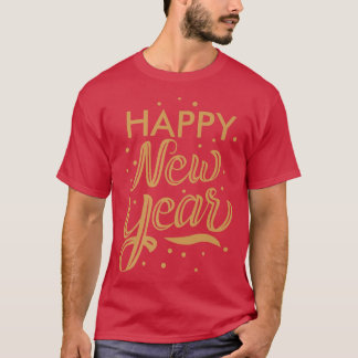 Happy New Year Dotted Vintage Holidays Celebration T-Shirt