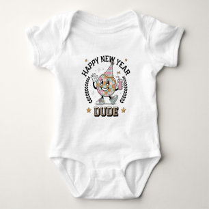 Happy New Year Dude Baby Boy Bodysuit Gift (W)