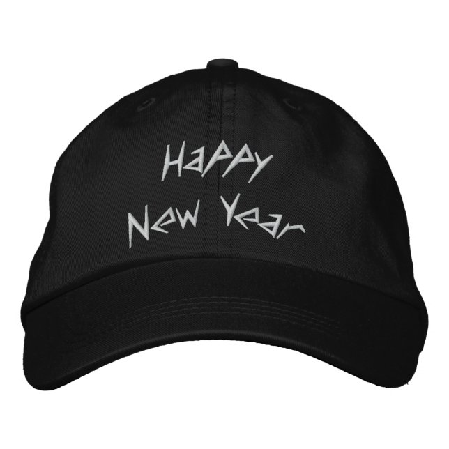 Happy New Year Embroidered Cap (Front)