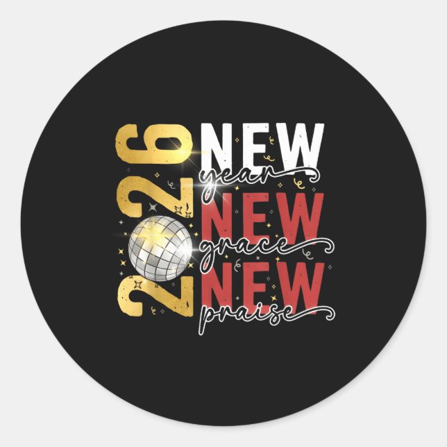 Happy New Year Eve 2026 New Year Party Hello 2026  Classic Round Sticker (Front)