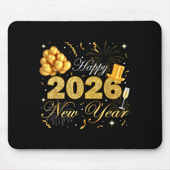 Happy New Year Eve Party 2026 Family Matching Cost Mouse Mat (Front)