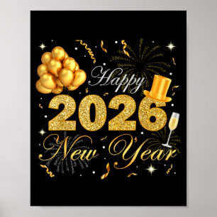 Happy New Year Eve Party 2026 Family Matching Cost Poster