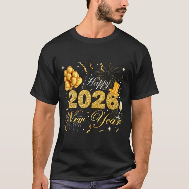 Happy New Year Eve Party 2026 Family Matching Cost T-Shirt (Front)
