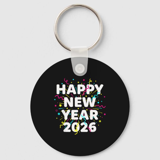 Happy New Year Eve Party 2026 Nye Family Matching  Key Ring (Front)