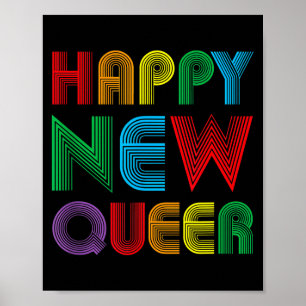 Happy New Year Eve Queer Gay Lgbt Funny Years Lgbt Poster