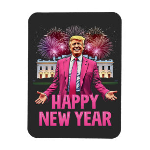 Happy New Year Eve Trump Resolution 2025 Magnet