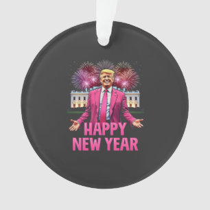 Happy New Year Eve Trump Resolution 2025 Ornament