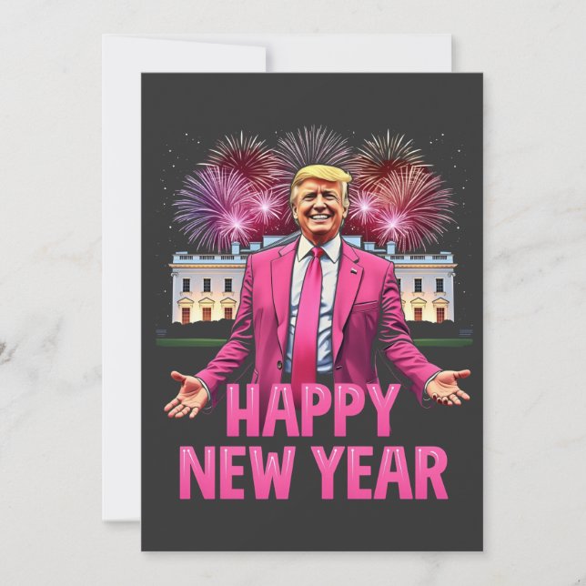Happy New Year Eve Trump Resolution 2025 Save The Date (Front)