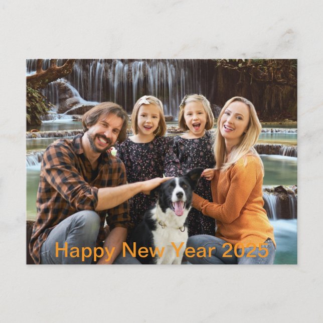 happy new year family 2025 postcard (Front)