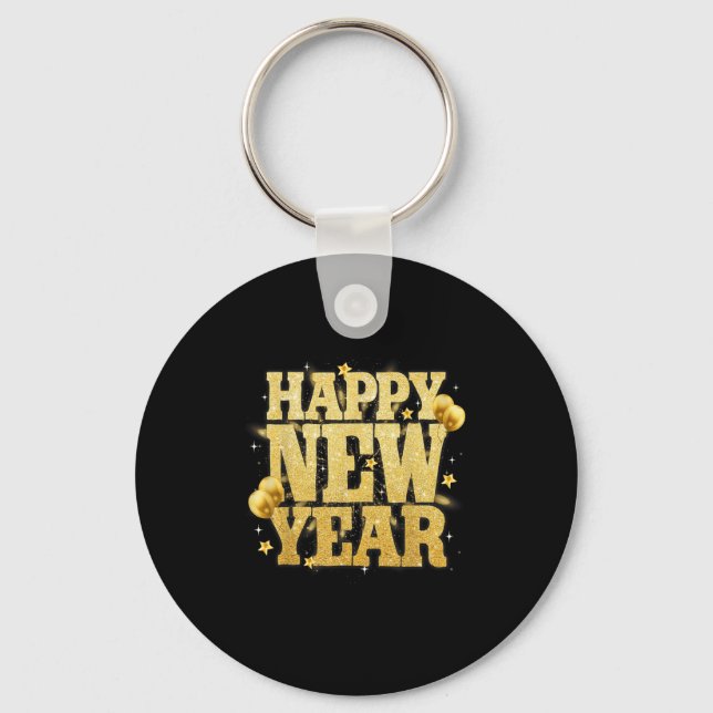 Happy New Year Family Reunion Party New Year Eve O Key Ring (Front)