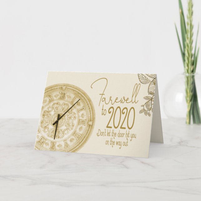 Happy New Year Farewell to 2020 Holiday Card (Front)