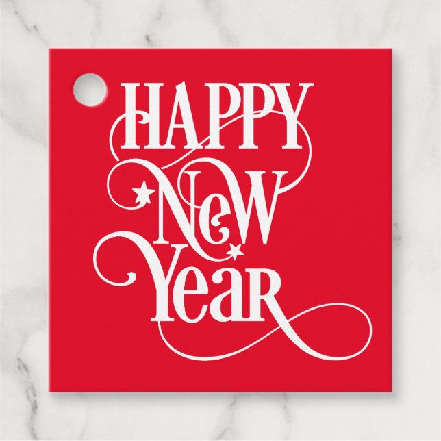 Happy New Year  Favour Tags (Front)