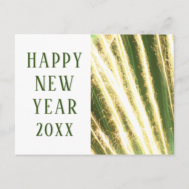 Happy NEW YEAR Festive Firework Holiday Postcard (Front)