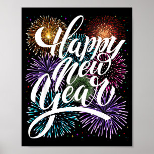 Happy New Year Firework Family Matching Men Women  Poster