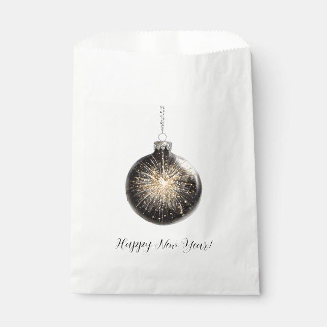 Happy New Year Fireworks Ball Favour Bags (Front)