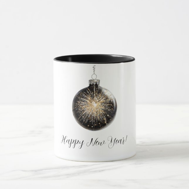 Happy New Year Fireworks Ball Mug (Center)