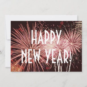 Happy New Year Fireworks Card