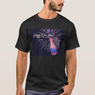 Happy New Year Fireworks Champagne T-Shirt