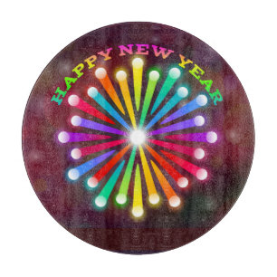 Happy New Year Fireworks Design-11231 Cutting Board