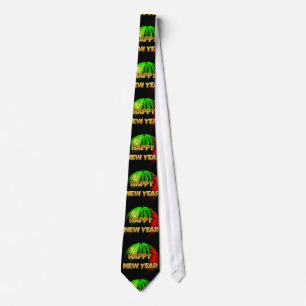 Happy New Year Fireworks Tie
