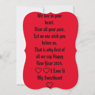Happy New Year Flat Thank You Card