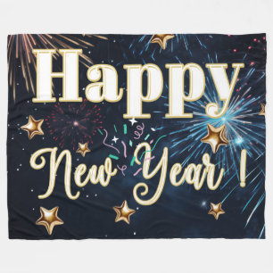 Happy New Year Fleece Blanket