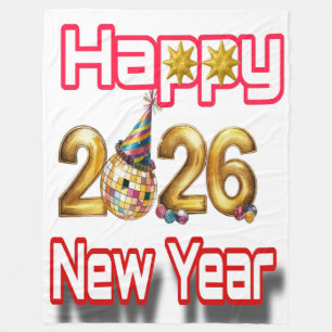 Happy New year Fleece Blanket