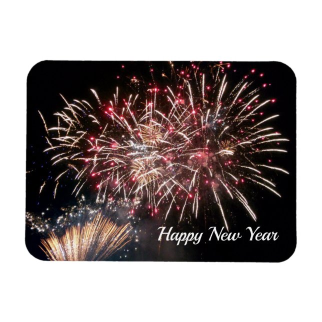 Happy New Year Flexible Photo Magnet (Horizontal)