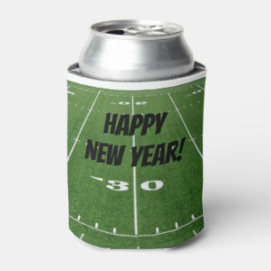 Happy New Year Football Field Can Cooler
