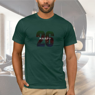 Happy New Year Forest Green T-Shirt