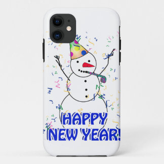 Happy New Year from the Celebrating Snowman iPhone 11 Case